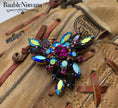 Load image into Gallery viewer, Vintage Juliana Prong Set Raspberry Purple Iridescent AB Triangle Brooch Pin
