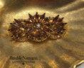 Load image into Gallery viewer, Vintage Designer D&E Juliana Fall Autumn Amber Brown Spiky Circles Pin