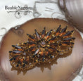 Load image into Gallery viewer, Vintage Designer D&E Juliana Fall Autumn Amber Brown Spiky Circles Pin