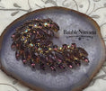 Load image into Gallery viewer, Vintage Juliana Swoosh Shaped Open Back Purple Prong Large Brooch Pin