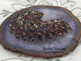 Load image into Gallery viewer, Vintage Juliana Swoosh Shaped Open Back Purple Prong Large Brooch Pin