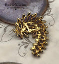 Load image into Gallery viewer, Vintage Juliana Swoosh Shaped Open Back Purple Prong Large Brooch Pin