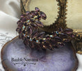 Load image into Gallery viewer, Vintage Juliana Swoosh Shaped Open Back Purple Prong Large Brooch Pin