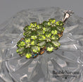 Load image into Gallery viewer, Vintage Sterling Silver Green Flower Pendant