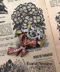 Load image into Gallery viewer, Swarovski Gold Plate & Crystal Flower Bouquet Pin