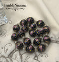 Load image into Gallery viewer, Vintage Venetian Murano Chunky Black Art Glass Wedding Cake Beads Necklace