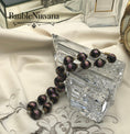 Load image into Gallery viewer, Vintage Venetian Murano Chunky Black Art Glass Wedding Cake Beads Necklace