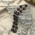 Load image into Gallery viewer, Vintage Venetian Murano Chunky Black Art Glass Wedding Cake Beads Necklace