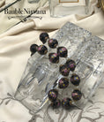 Load image into Gallery viewer, Vintage Venetian Murano Chunky Black Art Glass Wedding Cake Beads Necklace