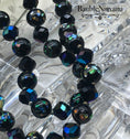 Load image into Gallery viewer, Vintage Double Strand Venetian Foil Art Glass &AB Black Beaded Necklace WOW!!