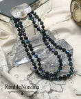 Load image into Gallery viewer, Vintage Double Strand Venetian Foil Art Glass &AB Black Beaded Necklace WOW!!