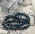 Load image into Gallery viewer, Vintage Venetian Art Glass Blue & Copper Unusual Beads Necklace Original Tag