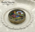 Load image into Gallery viewer, Vintage 800 Sterling & Enamel Italian Compact Gold Gilt Hand Painted Serenade
