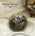 Load image into Gallery viewer, Vintage 800 Sterling & Enamel Italian Compact Gold Gilt Hand Painted Serenade