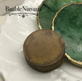Load image into Gallery viewer, Antique France Brass Compact Powder Box w/Luminescent Enamel Portrait Jeweled