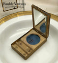 Load image into Gallery viewer, Antique France Gold Gilt Compact with Chain Enamel Micro Mosaic & Jewels