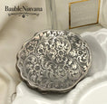 Load image into Gallery viewer, Vintage 800 Silver Italy Engraved Flowers Acanthus Leaves Clamshell Compact