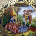 Load image into Gallery viewer, Vintage 800 Sterling & Enamel Italian Compact Gold Gilt Hand Painted Serenade