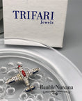 Load image into Gallery viewer, Vintage Trifari Philippe WWII Fighter Bomber Airplane Rhinestones&Enamel Pin Brooch
