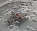 Load image into Gallery viewer, Vintage Trifari Philippe WWII Fighter Bomber Airplane Rhinestones&Enamel Pin Brooch