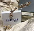 Load image into Gallery viewer, Vintage Crown Trifari Silver&Gold Plated Flowers Baguettes Bracelet&Earrings Set