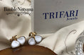 Load image into Gallery viewer, Vintage Trifari Molded White Glass Overlapping Leaves Clip Earrings