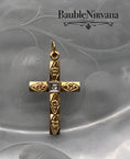 Load image into Gallery viewer, Vintage 14K Gold & Diamond Cross Pendant
