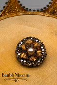 Load image into Gallery viewer, Vintage Miriam Haskell Rhinestones & Pearl Pin