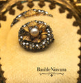 Load image into Gallery viewer, Signed Miriam Haskell Rhinestones & Pearl Pin