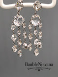 Load image into Gallery viewer, Vintage Crystal Chandelier Runway Earrings