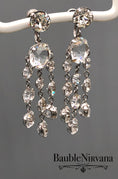 Load image into Gallery viewer, Bezel Set Crystal Drop Chandelier Earrings