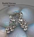 Load image into Gallery viewer, Open Back Crystal Chandelier Runway Earrings
