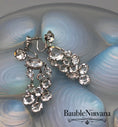 Load image into Gallery viewer, Open Back Crystal Chandelier Runway Earrings