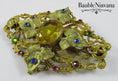 Load image into Gallery viewer, Antique Filigree Gold Gilt Pin Brooch
