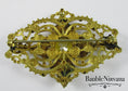 Load image into Gallery viewer, Filigree Gold Gilt Brass Jeweled Ivy Leaves Pin