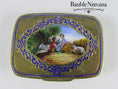 Load image into Gallery viewer, Italy 800 Silver Enamel Powder Compact
