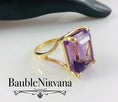 Load image into Gallery viewer, Estate Yellow Gold & Amethyst Ring