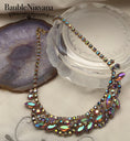 Load image into Gallery viewer, Vintage Juliana Raspberry Pink Aurora Borealis Iridescent Overlay Swag Necklace
