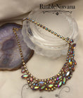 Load image into Gallery viewer, Vintage Juliana Raspberry Pink Aurora Borealis Iridescent Overlay Swag Necklace
