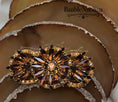 Load image into Gallery viewer, Vintage Designer D&E Juliana Fall Autumn Amber Brown Spiky Circles Pin
