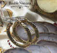 Load image into Gallery viewer, Vintage 14K Yellow Gold Glossy & Textured Swirl Hoop Pierced Earrings
