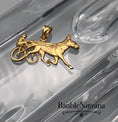 Load image into Gallery viewer, Vintage 14k Yellow Gold Pendant Charm Figural Shaped Horse & Sulky with Rider

