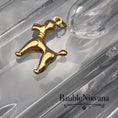 Load image into Gallery viewer, Vintage 9K 375 Yellow Gold Figural Puffy Poodle Dog Charm Pendant
