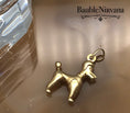 Load image into Gallery viewer, Vintage 9K 375 Yellow Gold Figural Puffy Poodle Dog Charm Pendant
