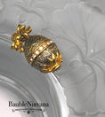 Load image into Gallery viewer, Yellow Gold Plated Enamel Jeweled faberge Egg Charm
