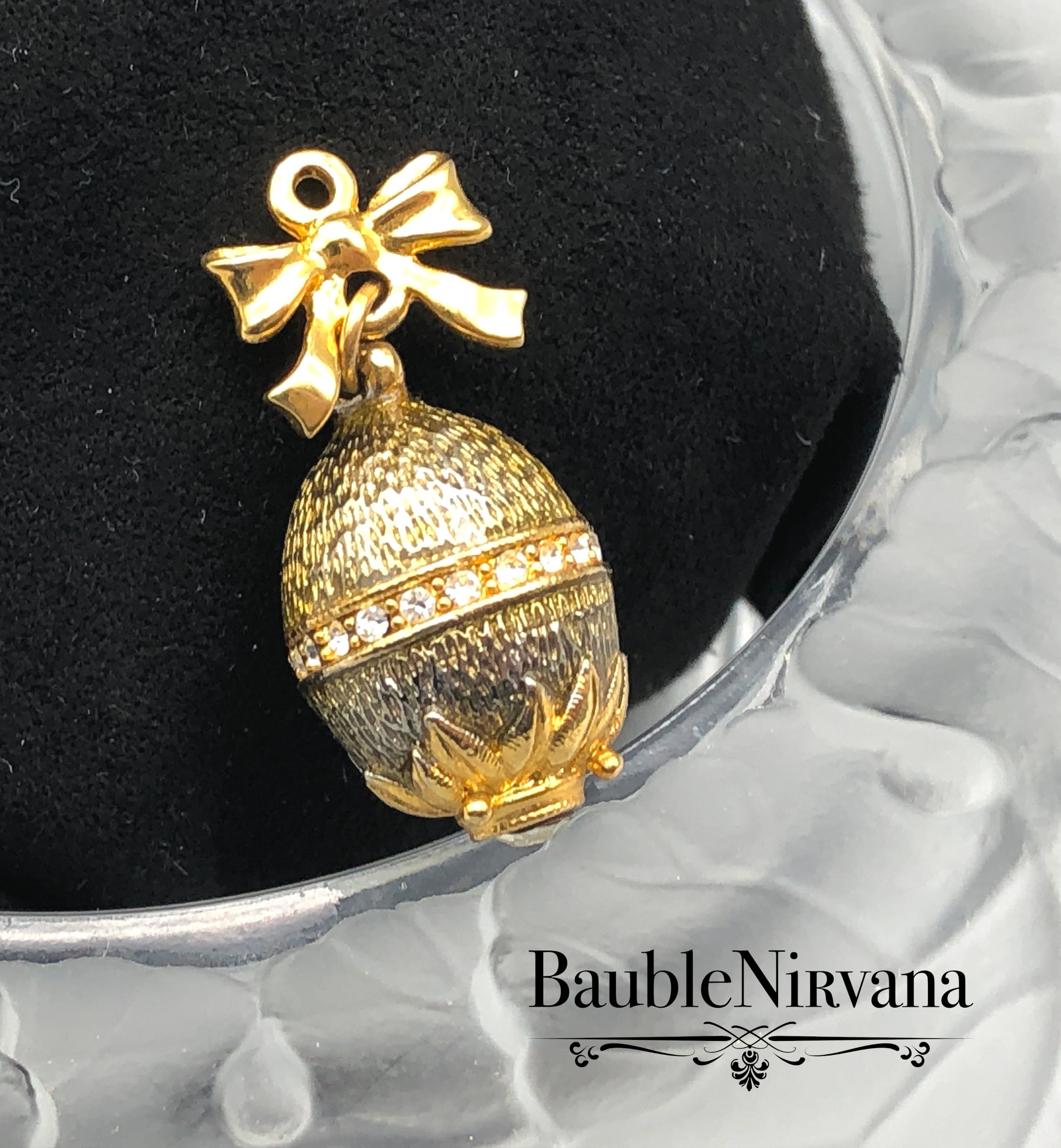 Joan Rivers Yellow Gold Plated Enamel Egg Charm