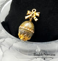 Load image into Gallery viewer, Enamel Jeweled faberge Egg Charm with Bow
