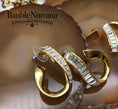 Load image into Gallery viewer, Vintage Swan Signed Swarovski Baguette Crystals Loop Pendant & Earrings Set
