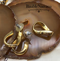 Load image into Gallery viewer, Vintage Swan Signed Swarovski Baguette Crystals Loop Pendant & Earrings Set
