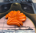 Load image into Gallery viewer,  Bakelite Heavy Deep Carved Flower Pin
